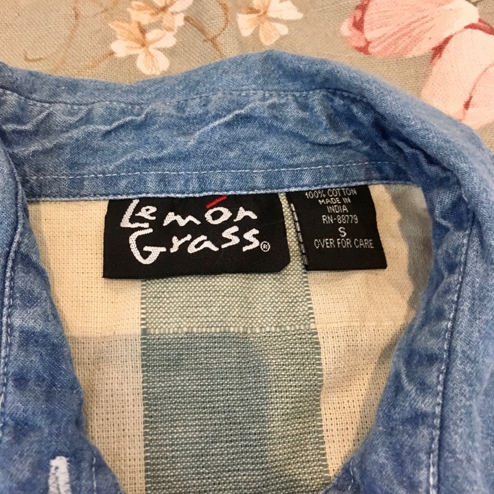 Lemon Grass Striped Button Up - image 2